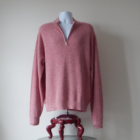 Peter Millar Crown Men Wool Cotton Twisted Knit Quarter Zip Sweater LYCHE XL NWT - Picture 4 of 8